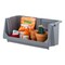 IRIS USA Medium Stackable Storage Bins Open Front, Heavy Duty Garage Organization, Gray - 1 Pack